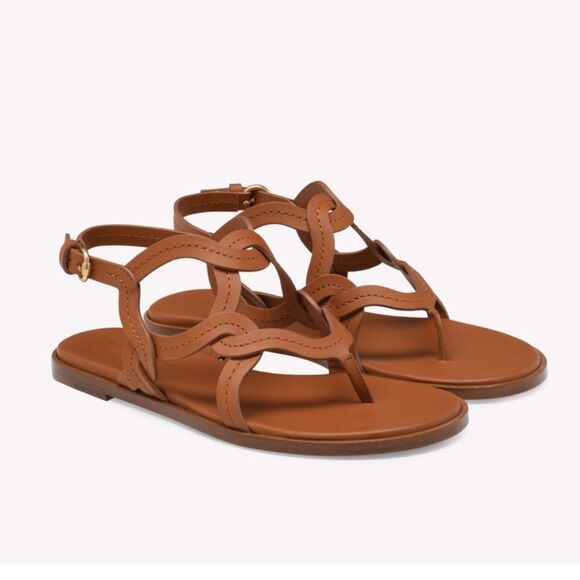 Gianvito Rossi Amalfi Leather Sandals Size 11 - Picture 2 of 13